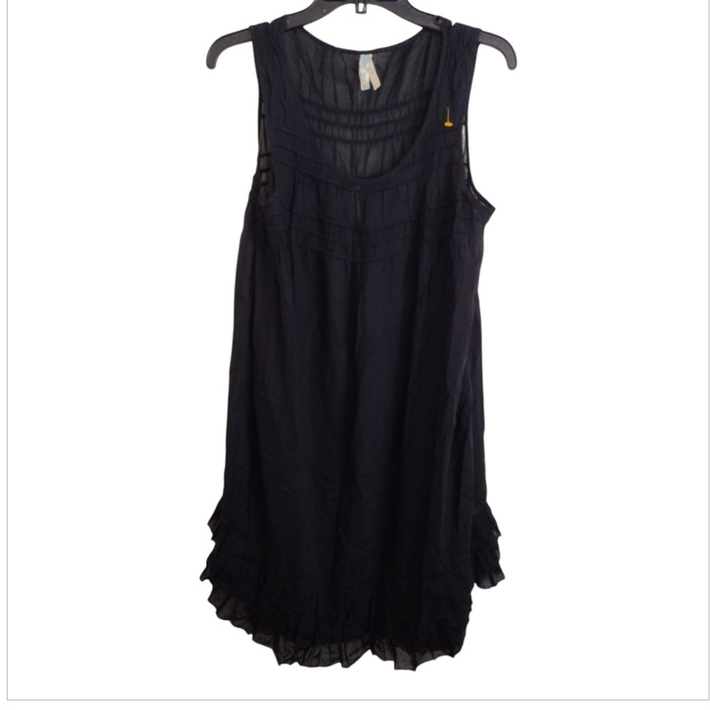 Maeve Lined Black Sleeveless Mini Dress